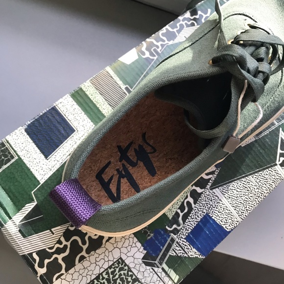 EYTYS Mother Canvas Sneakers - green, platform, unisex, minimal, cork, swedish - Picture 8 of 12